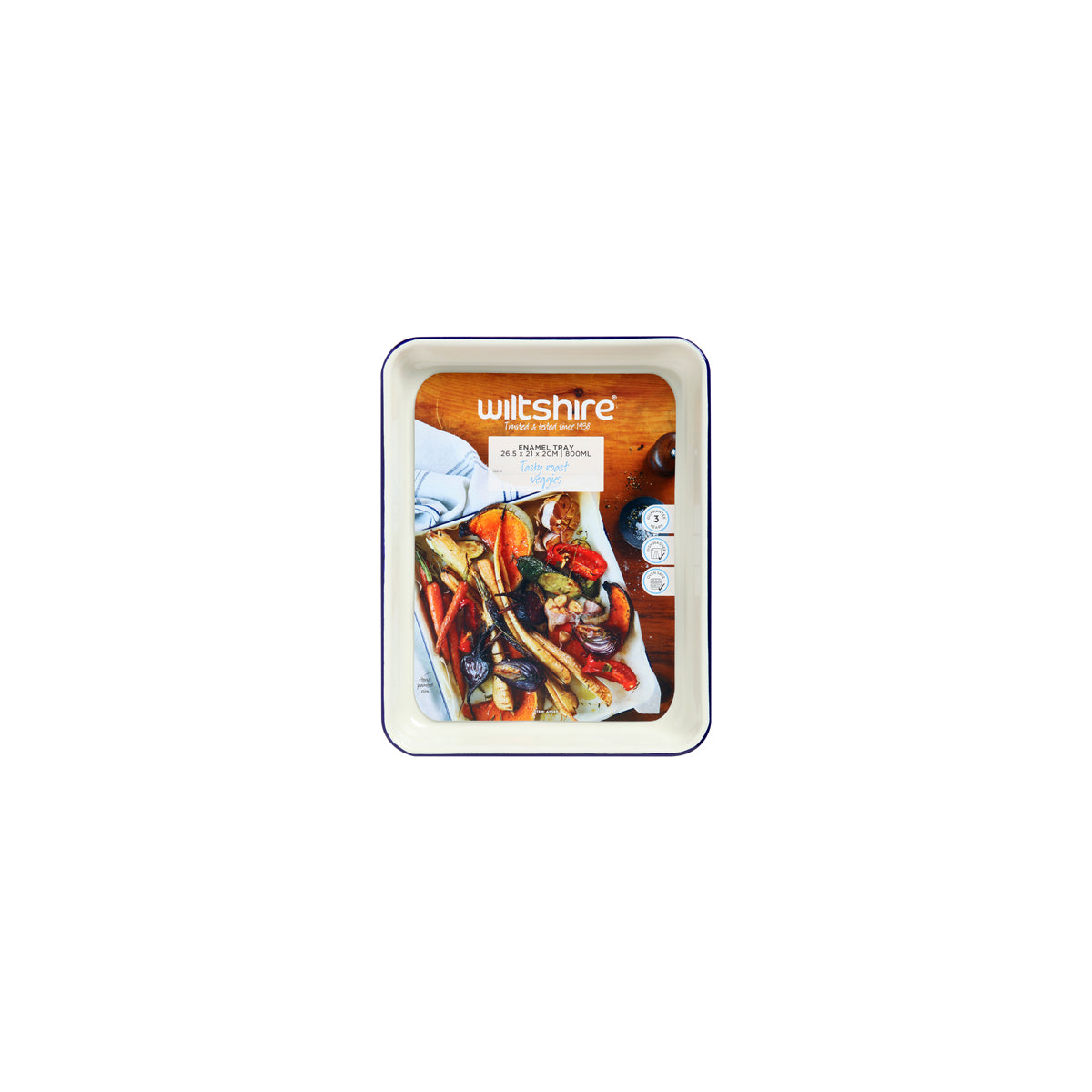 WLT40383 Wiltshire Enamel Tray 280mm  Tomkin Australia Hospitality Supplies