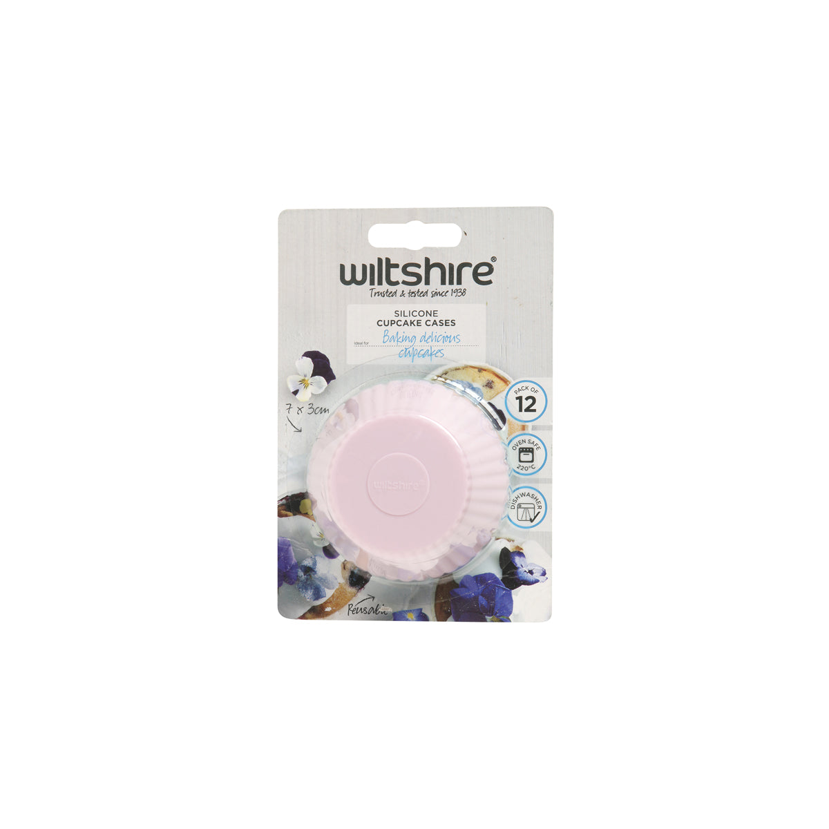 WLT40499 WILTSHIRE Cupcake Cases Silicone 12 Pack Tomkin Australia Hospitality Supplies