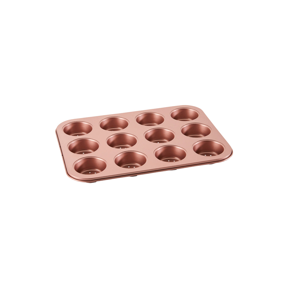 WLT40718 Wiltshire Rose Gold Perforated Mini Quiche / Tart Pan 12 Cup Tomkin Australia Hospitality Supplies