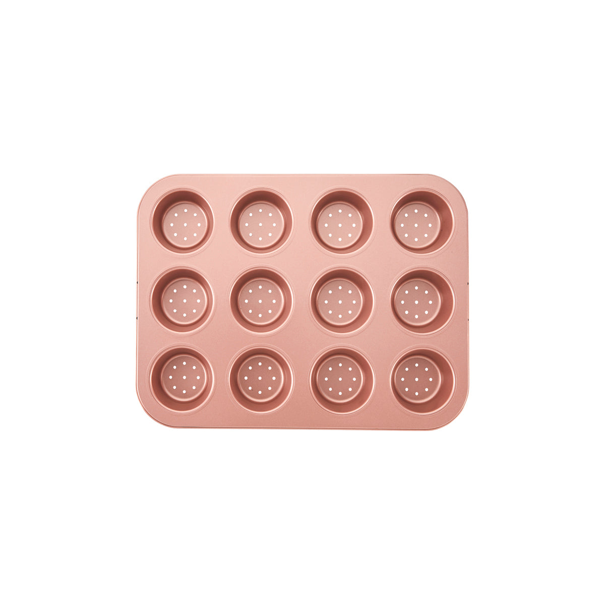 WLT40718 Wiltshire Rose Gold Perforated Mini Quiche / Tart Pan 12 Cup Tomkin Australia Hospitality Supplies