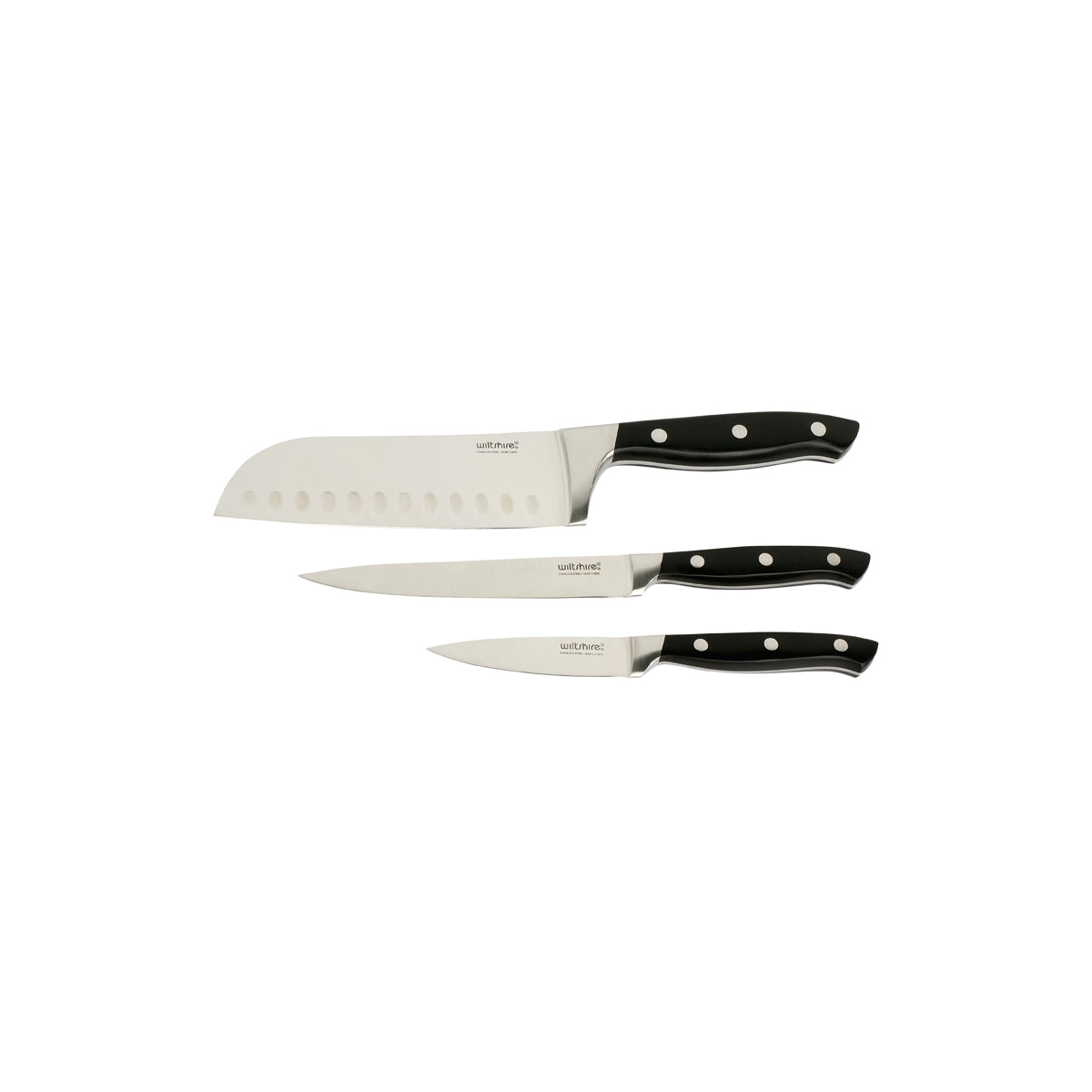 WLT41157 WILTSHIRE Trinity Knife Starter Set 3pc Tomkin Australia Hospitality Supplies
