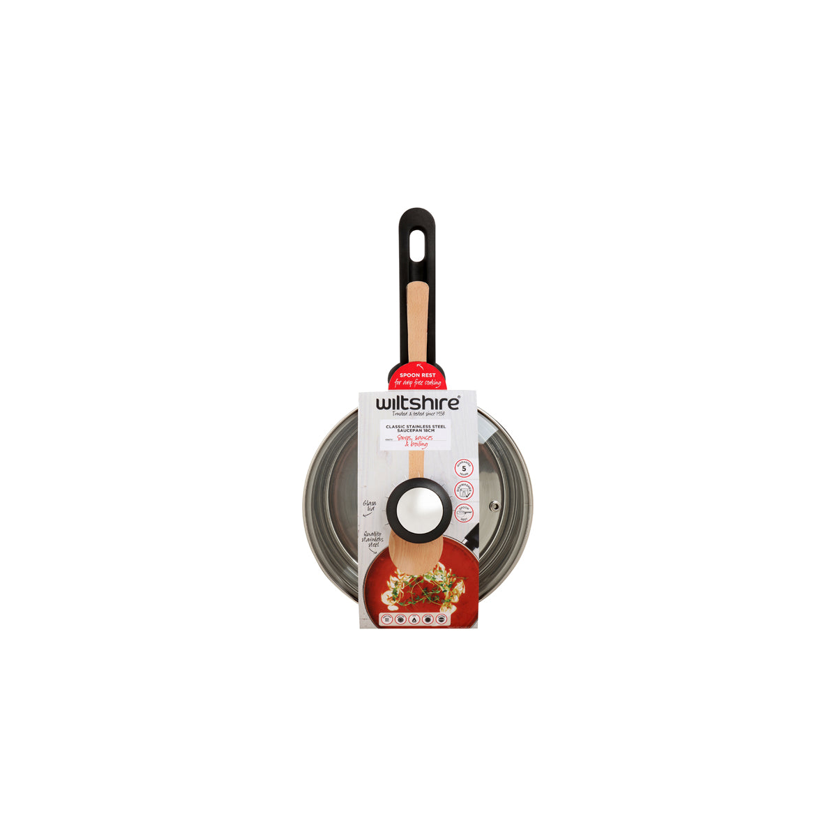 Classic Saucepan 180mm with Glass Lid