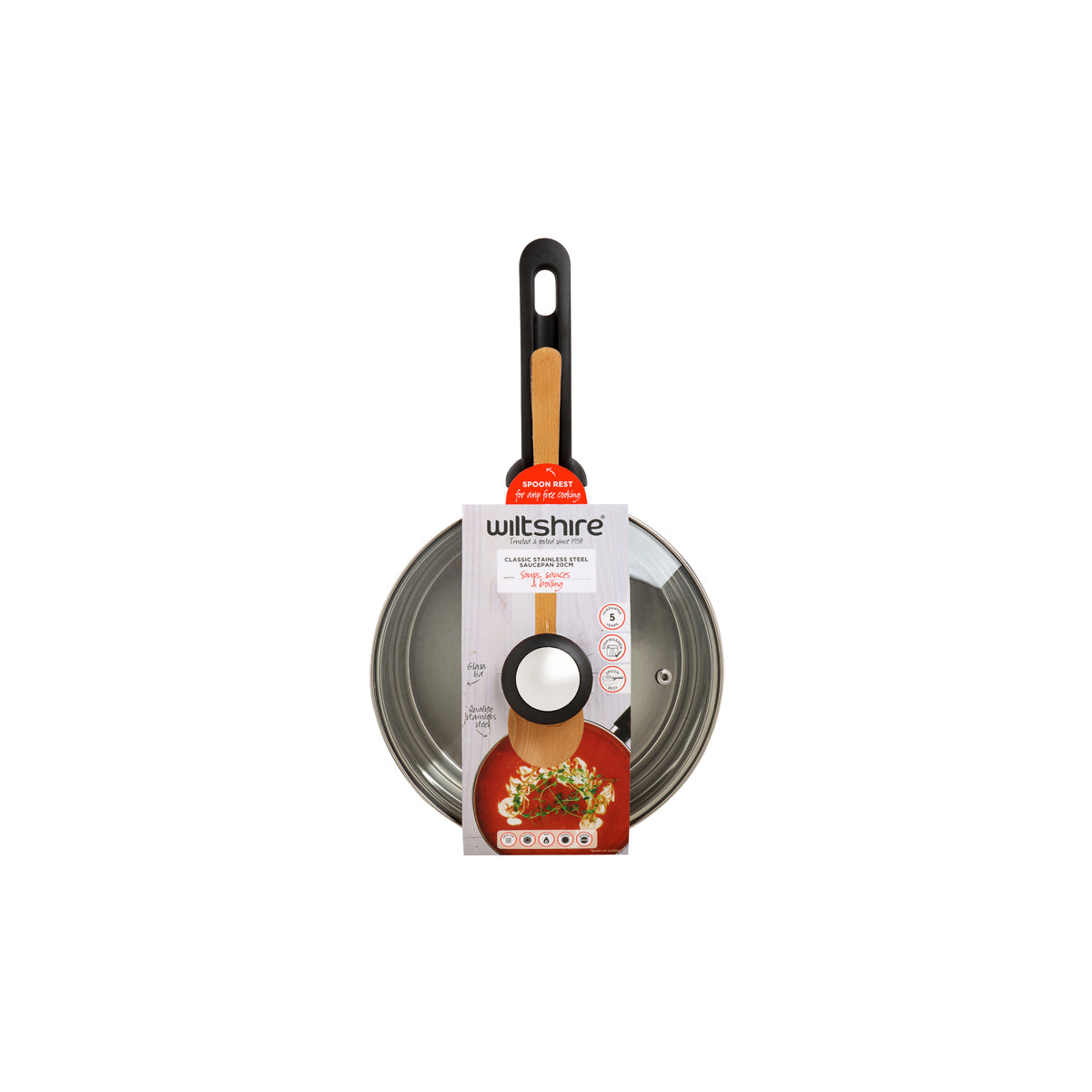 Classic Saucepan 200mm with Glass Lid