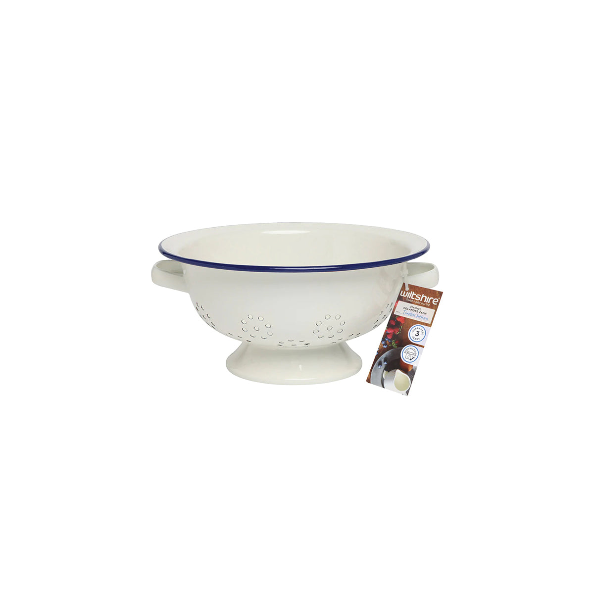 WLT43556 Wiltshire Enamel Colander Blue Tomkin Australia Hospitality Supplies