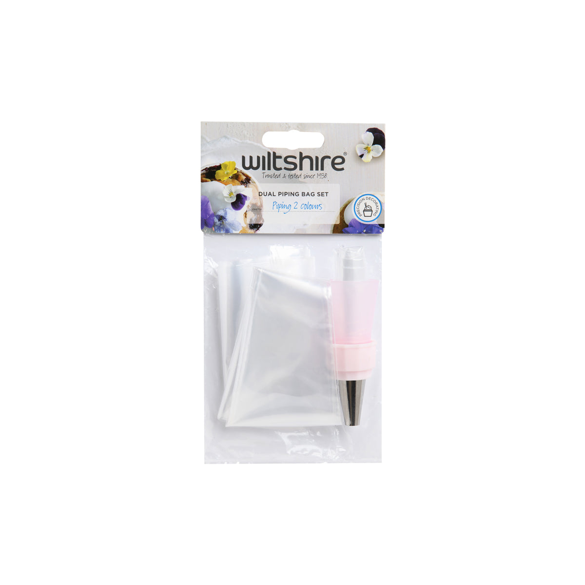 WLT44028 WILTSHIRE Dual Piping Bag Set (Set Of 4) Tomkin Australia Hospitality Supplies