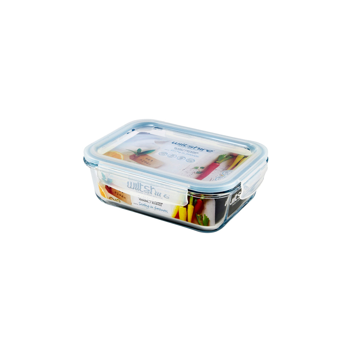 Rectangular Glass Container 1000ml