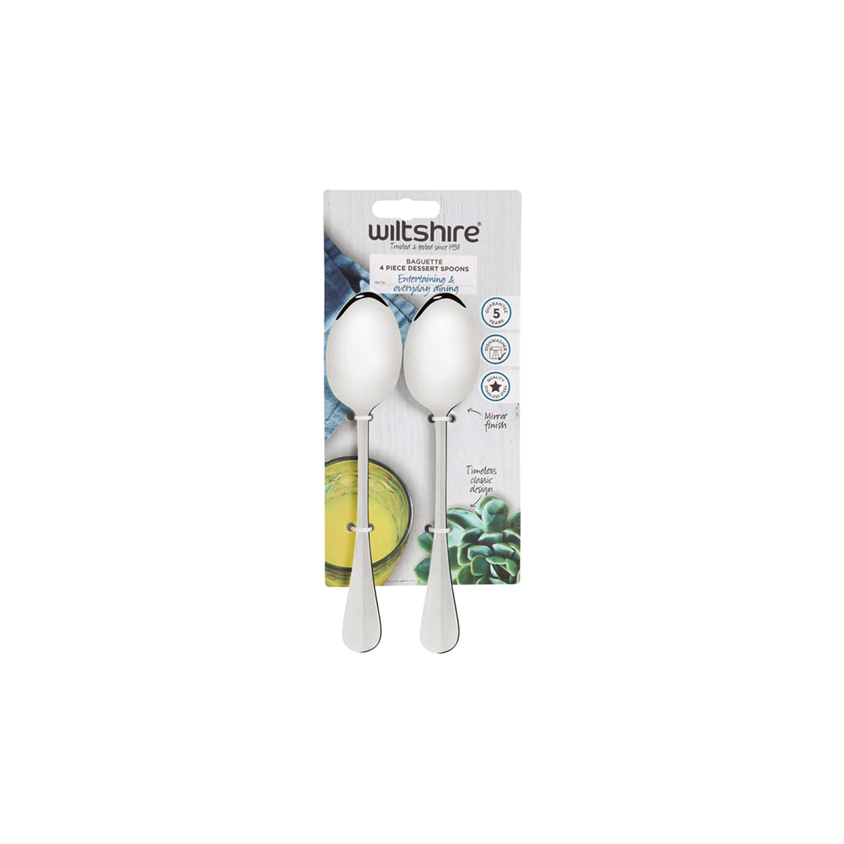 Baguette Dessert Spoon Set 4pc