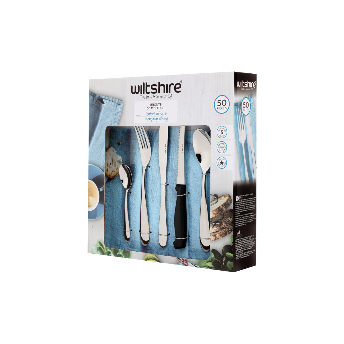 WLT50588 Wiltshire Bronte 50pc Cutlery Set Tomkin Australia Hospitality Supplies