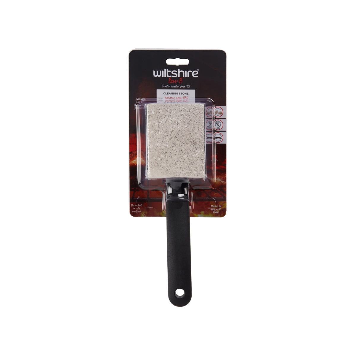 WLT52166 Wiltshire Bar B Cleaning Stone With Handle Tomkin Australia Hospitality Supplies
