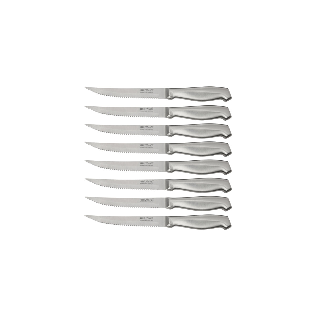 WLTW1086 WILTSHIRE Stainless Steel Steak Knife Set 8pc Tomkin Australia Hospitality Supplies