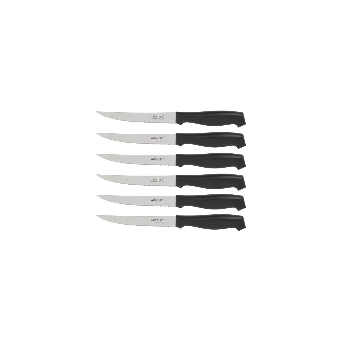 WLTW1184 WILTSHIRE Laser Steak Knife Set 6pc Tomkin Australia Hospitality Supplies
