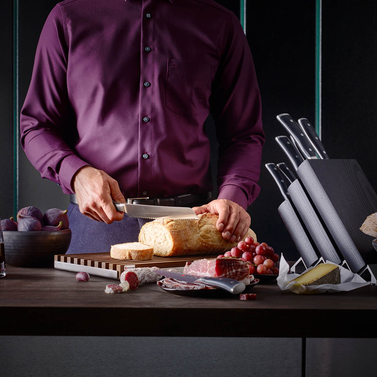 Classic Ikon Black Knife Block Set 7pc