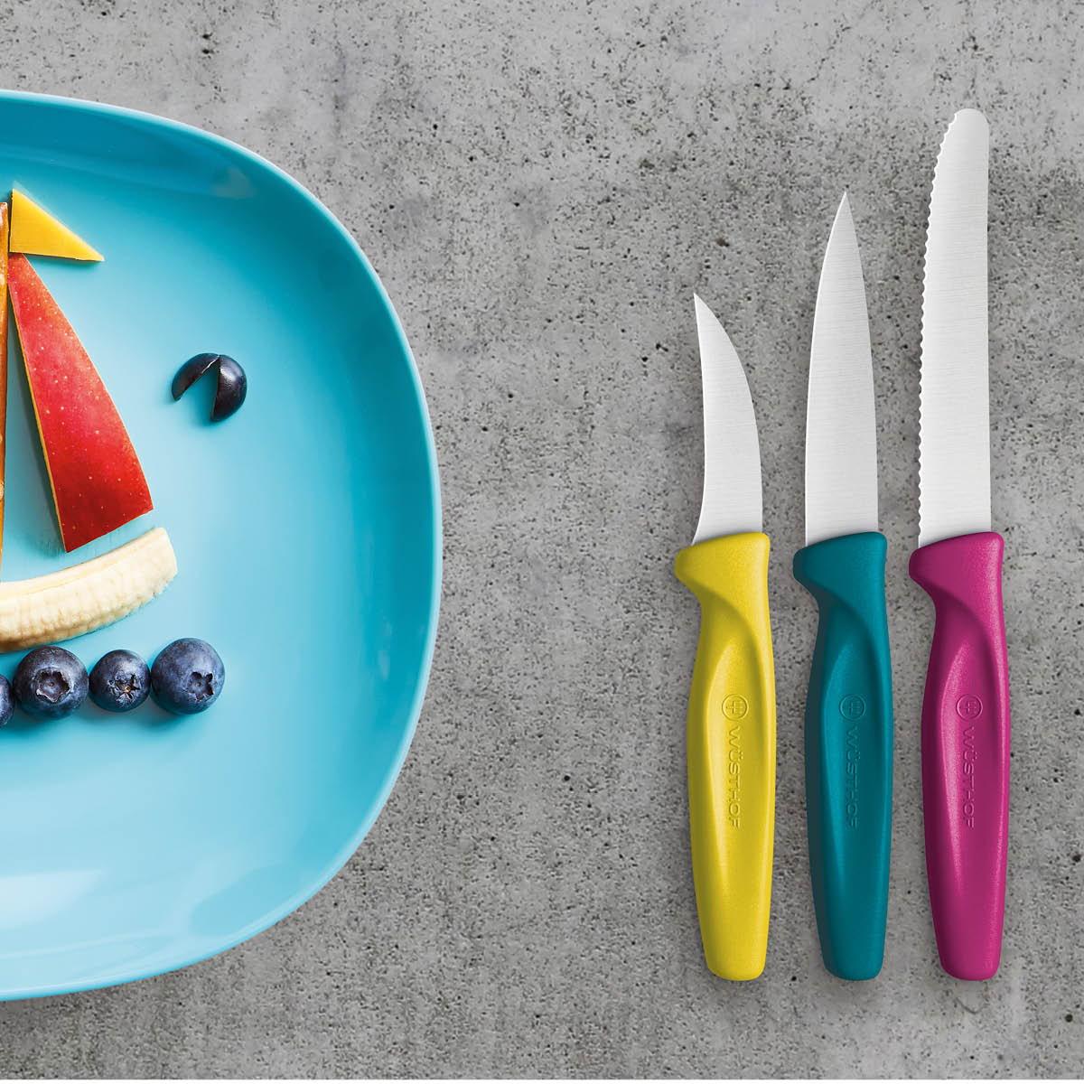 Create Paring Multi Coloured Handle 3pc