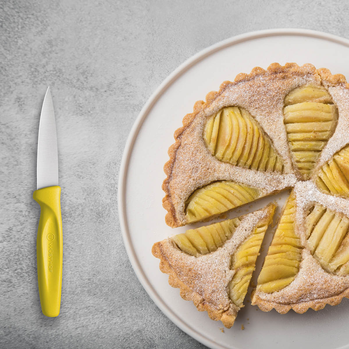 28495 Wusthof Create Paring Knife Yellow Handle 80mm Tomkin Australia Hospitality Supplies