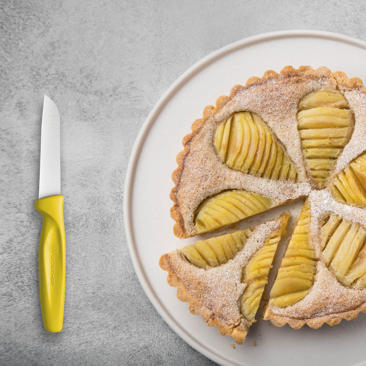 Create Bullnose Paring Knife Yellow Handle 80mm