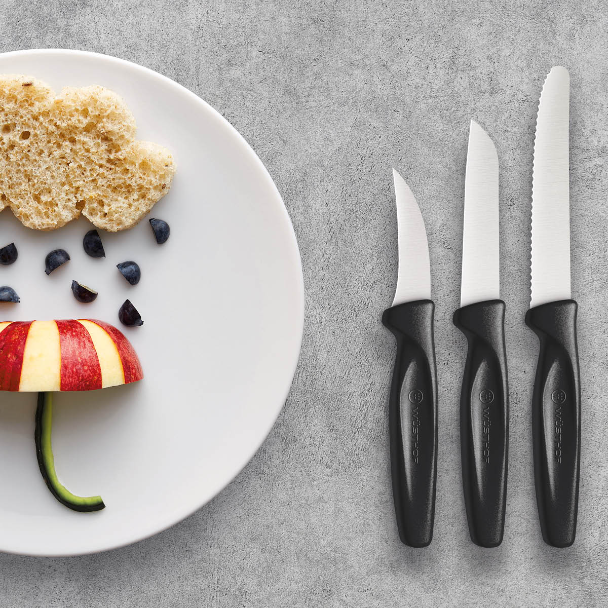 28498 Wusthof Create Paring Black Handle 3pc Tomkin Australia Hospitality Supplies