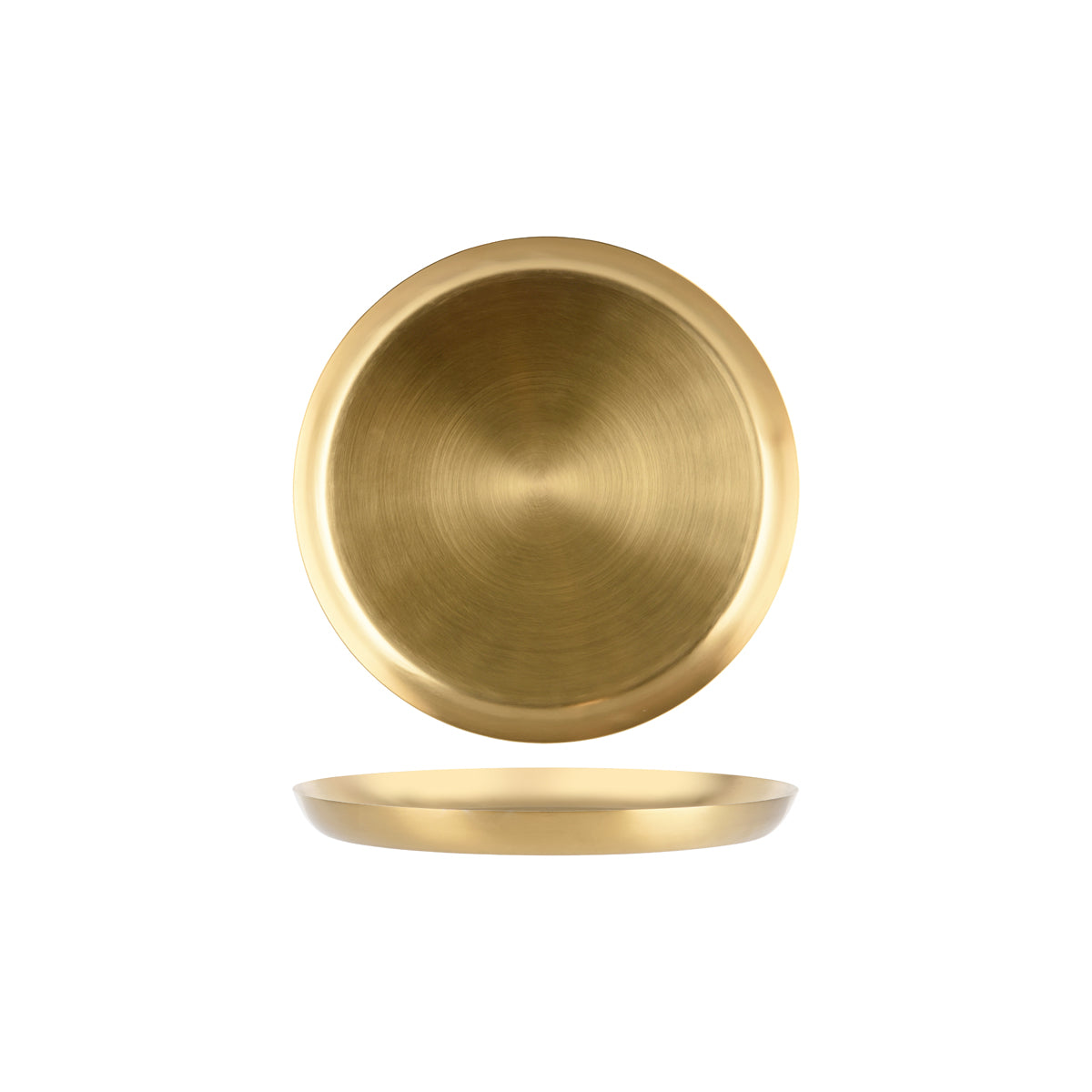 Z0021 Zanzi Round Serving Tray Satin Brass 305x30mm Tomkin Australia Hospitality Supplies