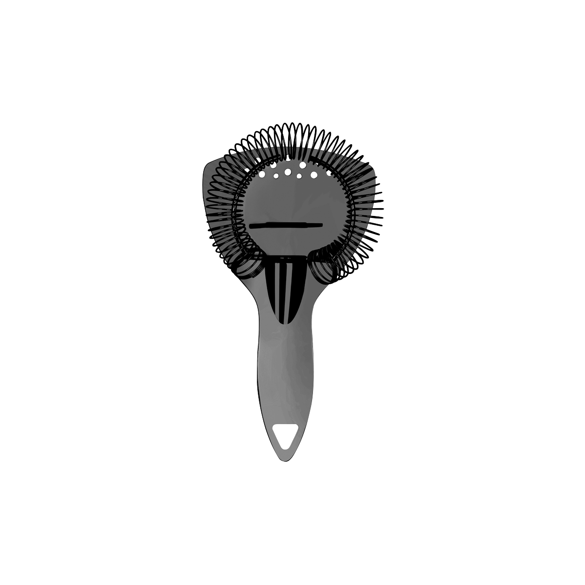 Z0330 Zanzi Luxury Cocktail Strainer with Handle Gunmetal Tomkin Australia Hospitality Supplies