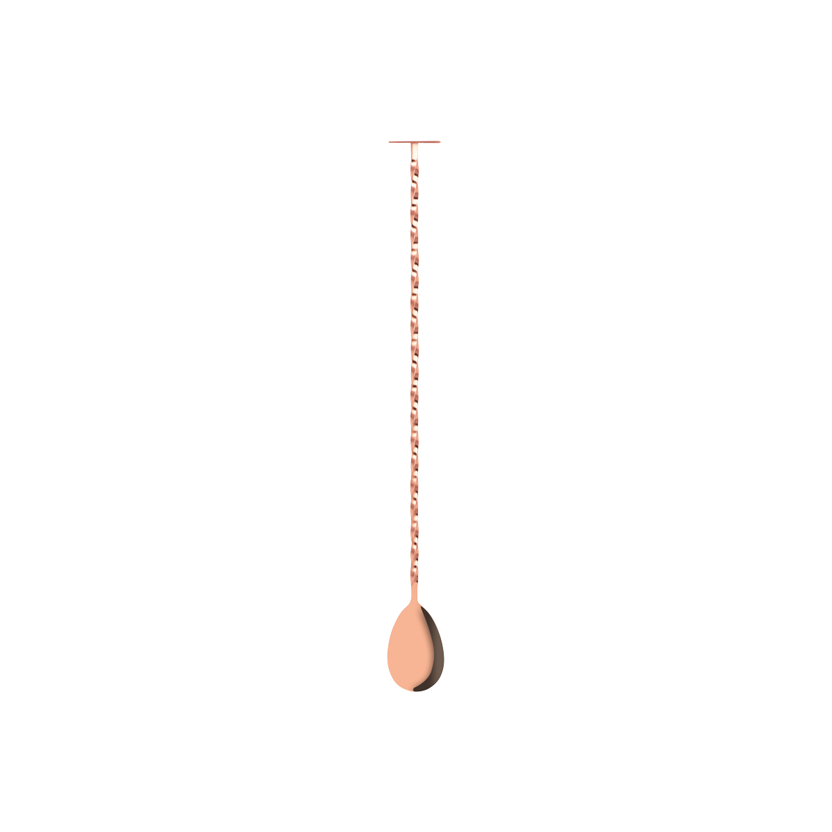 Z0643 Zanzi Tail Disk Bar Spoon with Muddler 300mm Rose Gold Tomkin Australia Hospitality Supplies