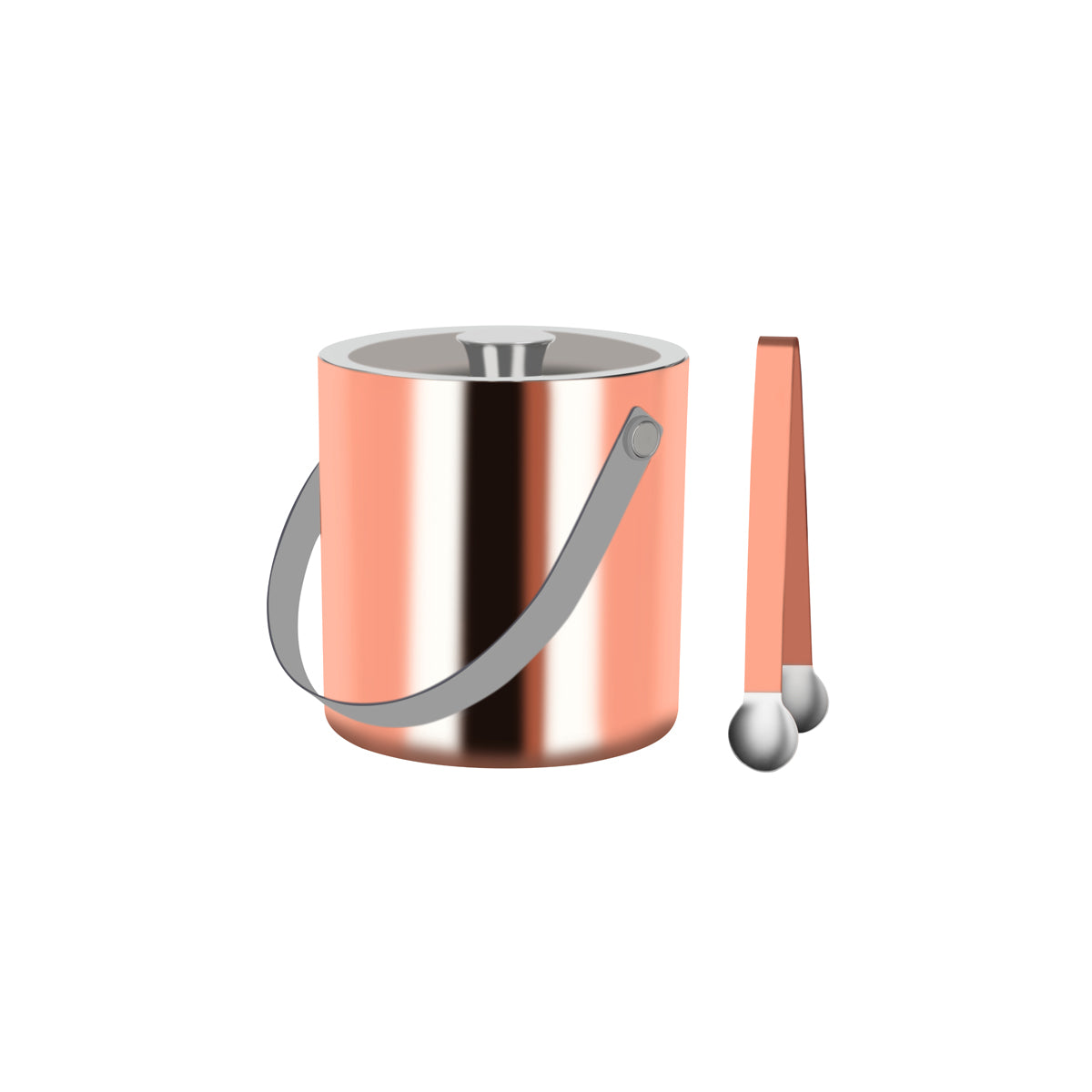 Z1000 Zanzi Double Wall Ice Bucket with Tong Rose Gold / Stainless Steel Tomkin Australia Hospitality Supplies