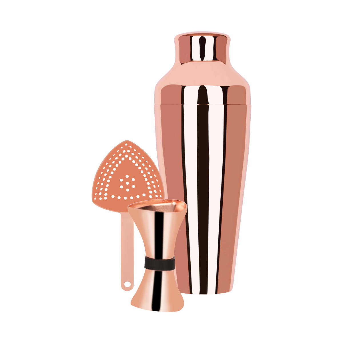 Z9008 Zanzi Cocktail Set 3pc Rose Gold Tomkin Australia Hospitality Supplies